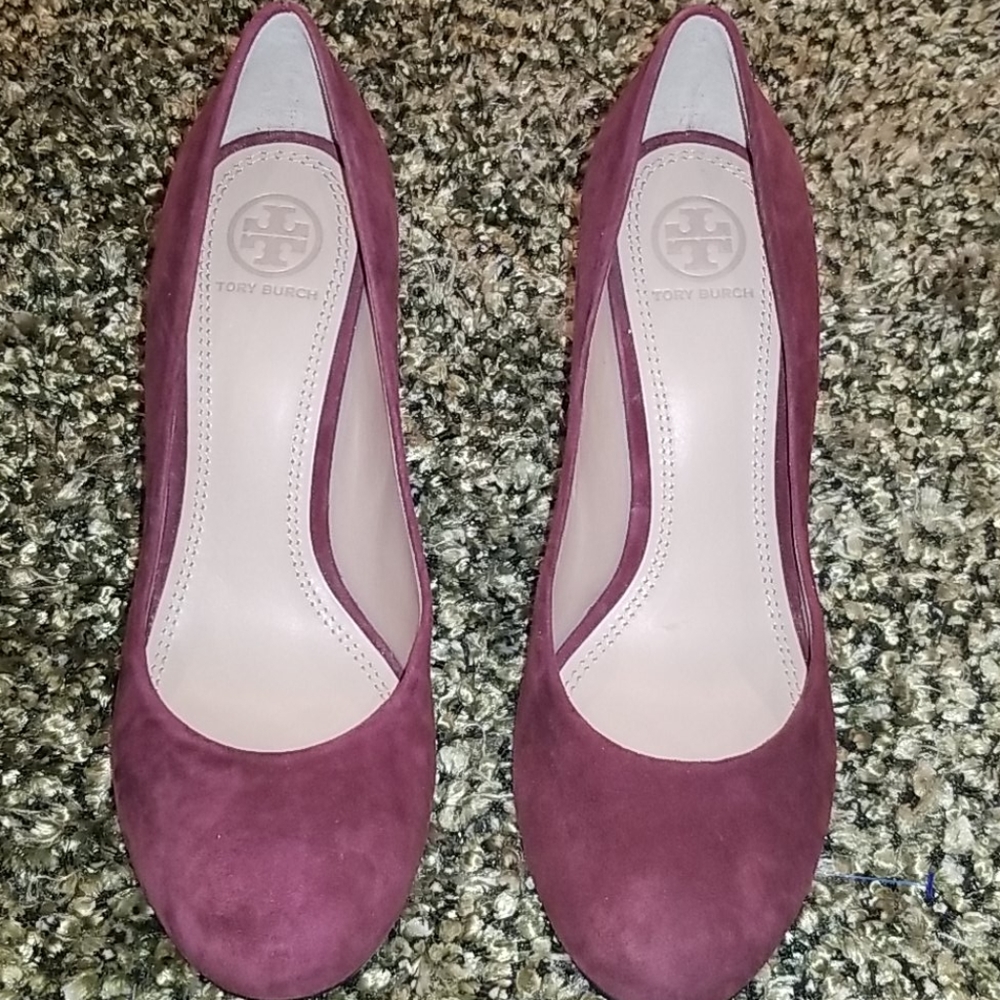 Tory Burch Suede Heels Sz 7.5 M